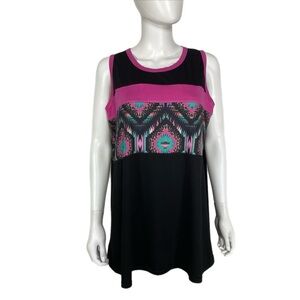 Southern Stitch Aztec StripeTunic Length Tank